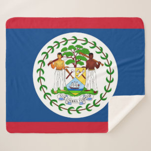 Patriottische Sherpa Blanket met Belize vlag Sherpa Deken