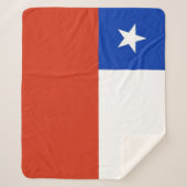 Patriottische Sherpa Blanket met Chili vlag Deken (Voorkant)