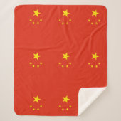 Patriottische Sherpa Blanket met Chinese vlag Deken (Voorkant)