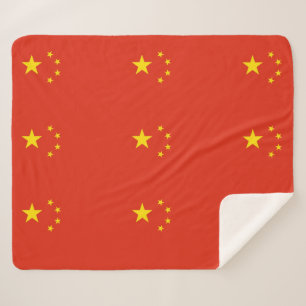 Patriottische Sherpa Blanket met Chinese vlag Deken