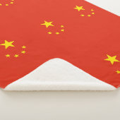 Patriottische Sherpa Blanket met Chinese vlag Sherpa Deken (3/4)