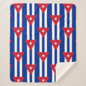 Patriottische Sherpa Blanket met Cubaanse vlag Deken (Voorkant)