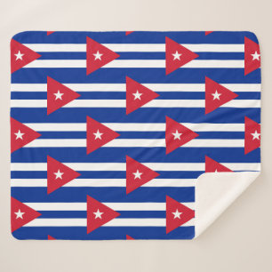 Patriottische Sherpa Blanket met Cubaanse vlag Deken