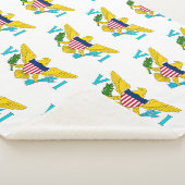 Patriottische Sherpa Blanket met de vlag van de Ma Sherpa Deken (3/4)