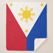 Patriottische Sherpa Blanket met Filipijnse vlag Deken (Voorkant)