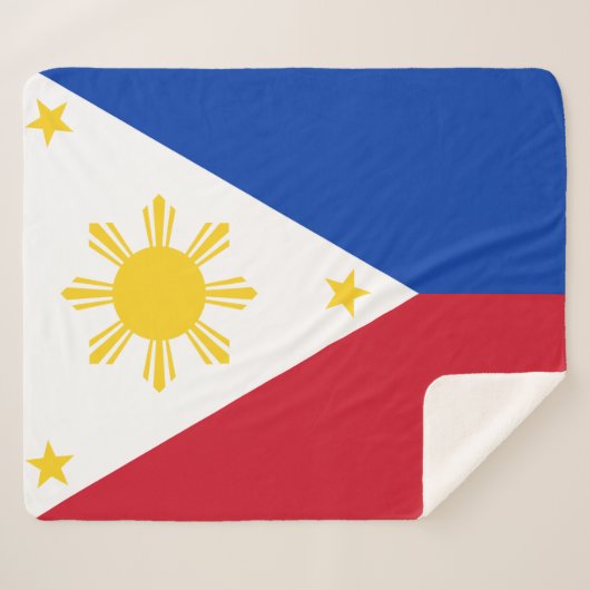 Patriottische Sherpa Blanket met Filipijnse vlag Deken (Voorkant (horizontaal))