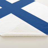 Patriottische Sherpa Blanket met Finse vlag Sherpa Deken (3/4)