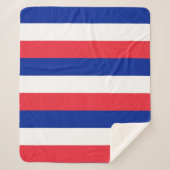 Patriottische Sherpa Blanket met Franse vlag Sherpa Deken (Voorkant)