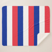 Patriottische Sherpa Blanket met Franse vlag Sherpa Deken (Voorkant (horizontaal))