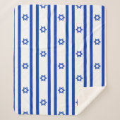 Patriottische Sherpa Blanket met Israëlische vlag Deken (Voorkant)