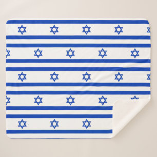 Patriottische Sherpa Blanket met Israëlische vlag Deken
