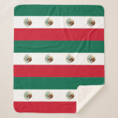 Patriottische Sherpa Blanket met Mexicaanse vlag Sherpa Deken (Voorkant)