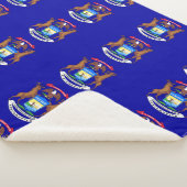 Patriottische Sherpa Blanket met Michigan vlag Sherpa Deken (3/4)