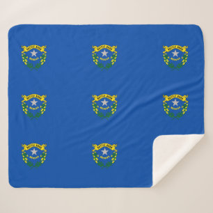 Patriottische Sherpa Blanket met Nevada vlag Sherpa Deken