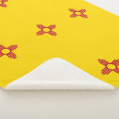 Patriottische Sherpa Blanket met New Mexico vlag Sherpa Deken (3/4)