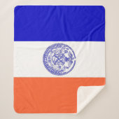 Patriottische Sherpa Blanket met New York City vla Sherpa Deken (Voorkant)