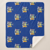 Patriottische Sherpa Blanket met New York vlag Sherpa Deken (Voorkant)