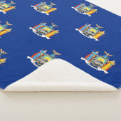 Patriottische Sherpa Blanket met New York vlag Sherpa Deken (3/4)