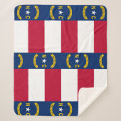 Patriottische Sherpa Blanket met North Carolina vl Sherpa Deken (Voorkant)
