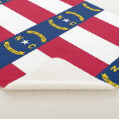Patriottische Sherpa Blanket met North Carolina vl Sherpa Deken (3/4)