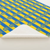 Patriottische Sherpa Blanket met Oekraïense vlag Sherpa Deken (3/4)