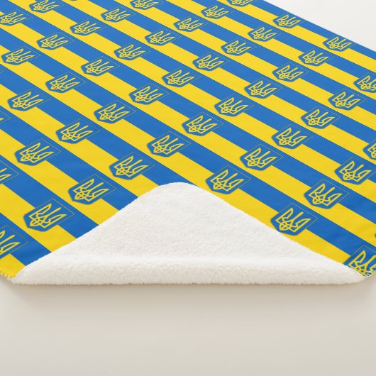 Patriottische Sherpa Blanket met Oekraïense vlag Sherpa Deken (3/4)