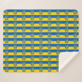 Patriottische Sherpa Blanket met Oekraïense vlag Sherpa Deken (Voorkant (horizontaal))