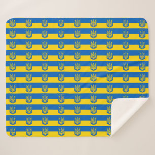 Patriottische Sherpa Blanket met Oekraïense vlag Sherpa Deken