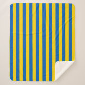 Patriottische Sherpa Blanket met Oekraïense vlag Sherpa Deken (Voorkant)