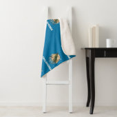 Patriottische Sherpa Blanket met Oklahoma vlag Sherpa Deken (In situ)