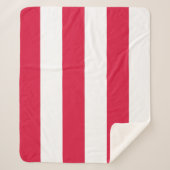 Patriottische Sherpa Blanket met Poolse vlag Sherpa Deken (Voorkant)