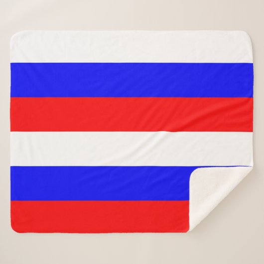 Patriottische Sherpa Blanket met Russische vlag Deken (Voorkant (horizontaal))