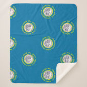 Patriottische Sherpa Blanket met South Dakota vlag Deken (Voorkant)
