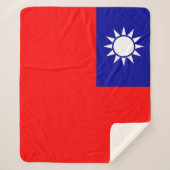 Patriottische Sherpa Blanket met Taiwanese vlag Sherpa Deken (Voorkant)