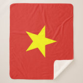 Patriottische Sherpa Blanket met Vietnam vlag Sherpa Deken (Voorkant)