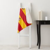 Patriottische Sherpa Blanket met vlag Spanje Deken (In situ)