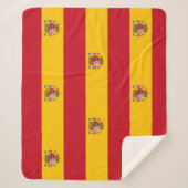 Patriottische Sherpa Blanket met vlag Spanje Sherpa Deken (Voorkant)