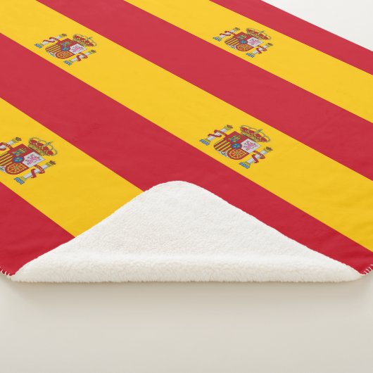 Patriottische Sherpa Blanket met vlag Spanje Sherpa Deken (3/4)