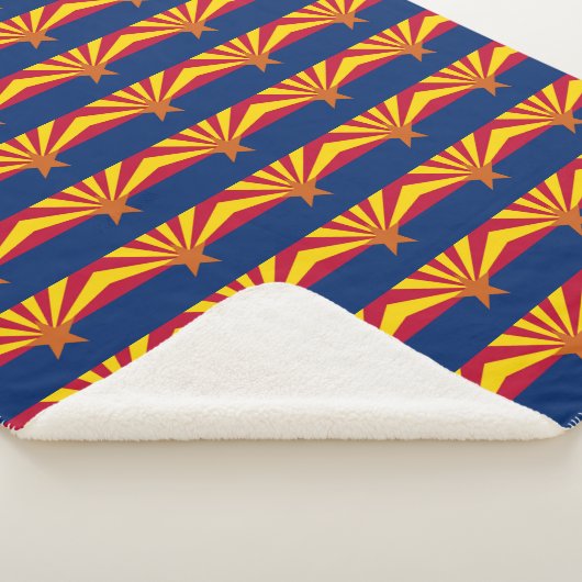 Patriottische Sherpa Blanket met vlag van Arizona Sherpa Deken (3/4)