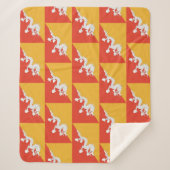 Patriottische Sherpa Blanket met vlag van Bhutan Sherpa Deken (Voorkant)