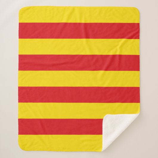 Patriottische Sherpa Blanket met vlag van Cataloni Sherpa Deken (Voorkant)