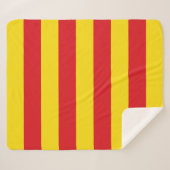 Patriottische Sherpa Blanket met vlag van Cataloni Sherpa Deken (Voorkant (horizontaal))