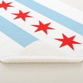 Patriottische Sherpa Blanket met vlag van Chicago Sherpa Deken (3/4)