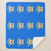Patriottische Sherpa Blanket met vlag van Connecti Sherpa Deken (Voorkant)