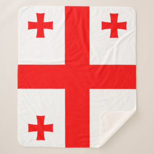 Patriottische Sherpa Blanket met vlag van Georgië Deken
