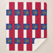 Patriottische Sherpa Blanket met vlag van Georgië Sherpa Deken (Voorkant)