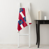 Patriottische Sherpa Blanket met vlag van Georgië Sherpa Deken (In situ)
