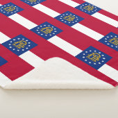 Patriottische Sherpa Blanket met vlag van Georgië Sherpa Deken (3/4)