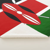 Patriottische Sherpa Blanket met vlag van Kenia Deken (3/4)
