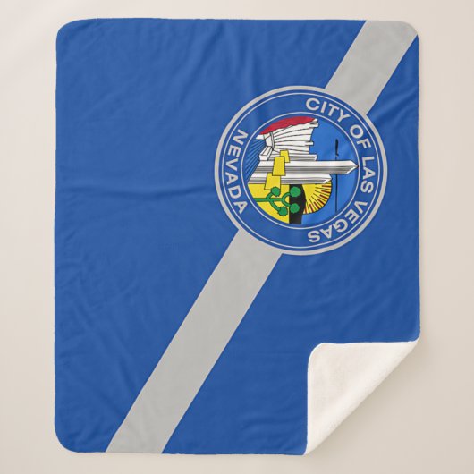 Patriottische Sherpa Blanket met vlag van Las Vega Sherpa Deken (Voorkant)